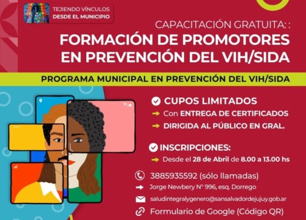 Capacitaci&oacute;n gratuita para Promotores en Prevenci&oacute;n de VIH/SIDA