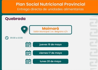 Comer en Casa: en Maimar&aacute; entregar&aacute;n m&oacute;dulos alimentarios