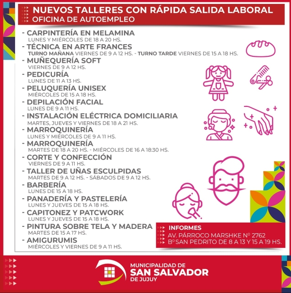 Nuevos talleres con r&aacute;pida salida laboral