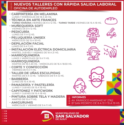 Nuevos talleres con r&aacute;pida salida laboral