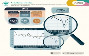 La actividad econ&oacute;mica retrocedi&oacute; 12,3% interanual en junio