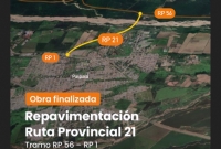 Las obras de la RP 56 abordaron la RP 21, hacia Palpal&aacute;