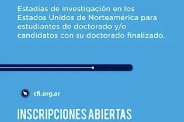 Abren convocatoria para capacitaci&oacute;n en &aacute;reas de investigaci&oacute;n en Estados Unidos