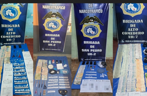 Allanamientos, detenidos y secuestros por narcomenudeo en Jujuy