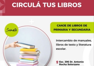 “Circulá tus libros”: realizarán jornada de canje gratuito