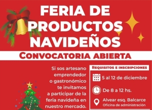 Inscriben para la &ldquo;Feria de productos navide&ntilde;os&rdquo;