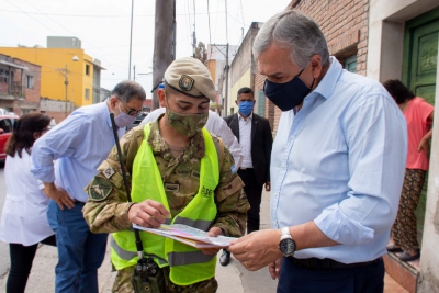 Operativo de control y prevenci&oacute;n de covid en barrio Lujan