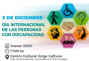 Invitan a un acto virtual por D&iacute;a Internacional de las Personas con Discapacidad