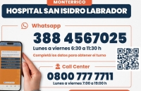 Hospital de Monterrico habilita los turnos por whatsapp