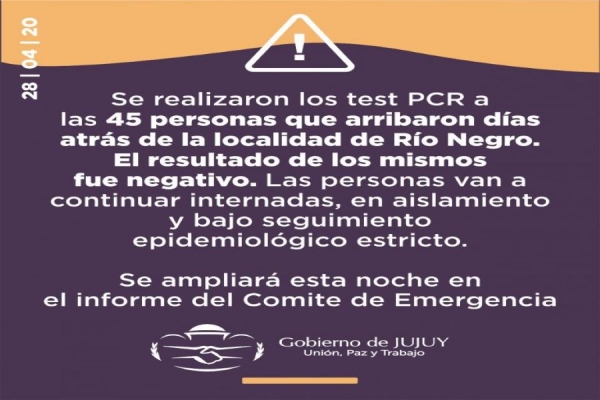 Dieron negativo los test a los 45 trabajadores golondrinas