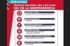 Servicios municipales por el feriado del 9 de julio