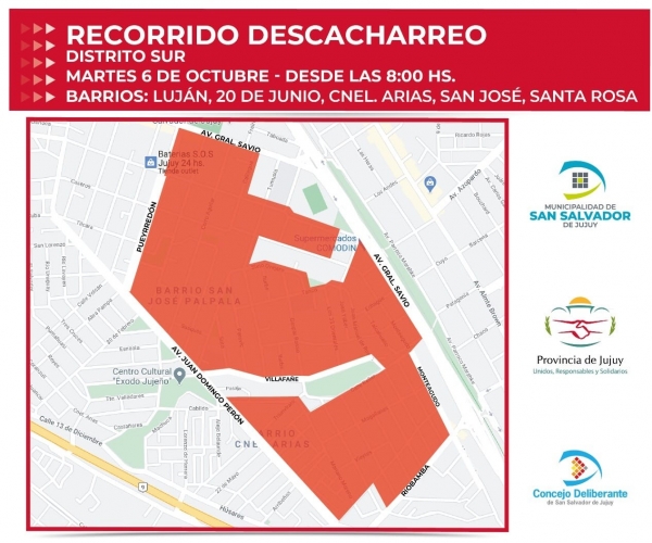 Hoy descacharreo en sector sur