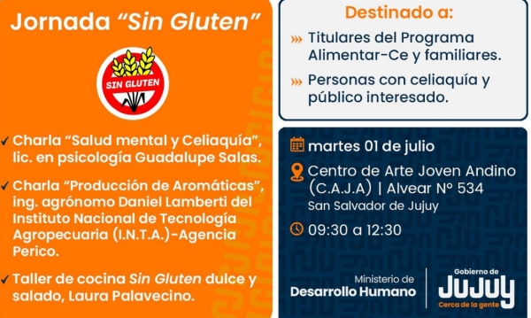 Invitan a la jornada abierta de capacitaci&oacute;n &ldquo;Sin Gluten&rdquo;