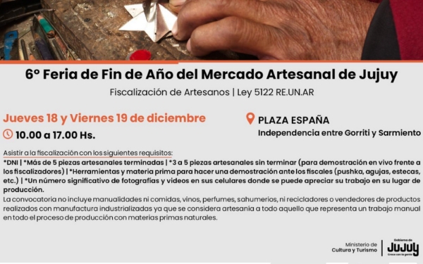 Artesanos de San Pedro en el registro provincial