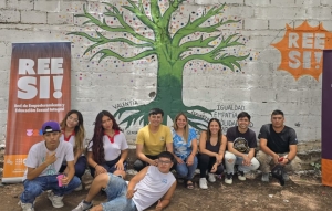 Mural en San Pedro junto el equipo REE SI!