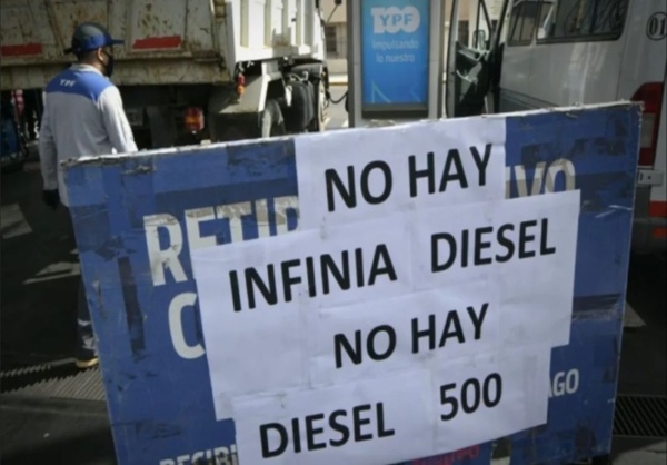 UEJ: La falta de gasoil pone al borde del colapso a las econom&iacute;as regionales