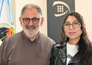 Raúl “Chuli” Jorge recibió a la atleta Noelia Gutiérrez