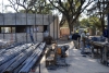 Obras del Lola Mora: construcci&oacute;n de la sala de esculturas
