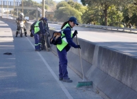 Limpiaron la Av. General Savio