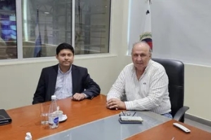 Reuni&oacute;n de trabajo por obras de agua y cloacas en Monterrico