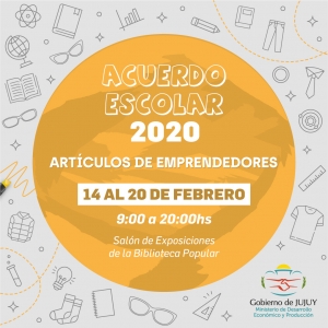 ACUERDO ESCOLAR: DEL 14 AL 20 LOS EMPRENDEDORES VENDER&Aacute;N SUS PRODUCTOS