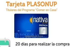 Estan acreditados los fondos en las tarjetas PLASONUP
