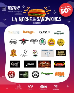 M&aacute;s de 20 locales se suman a la Noche de los S&aacute;ndwiches