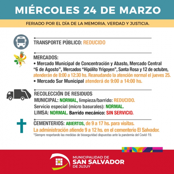 As&iacute; ser&aacute;n los servicios municipales por el feriado