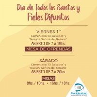 OFICIOS RELIGIOSOS EN LOS CEMENTERIOS MUNICIPALES