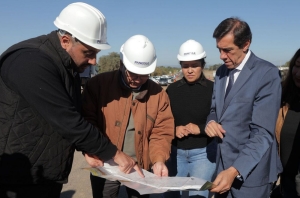 Sadir recorri&oacute; las obras reactivadas de la Ruta 34