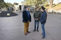 El intendente Jorge supervis&oacute; el avance de obra del nuevo multiespacio de barrio Chijra