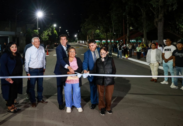 Inauguran obra hist&oacute;rica de pavimentaci&oacute;n en Monterrico