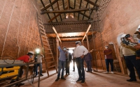 A pleno marcha la restauracion de la Capilla de Uqu&iacute;a