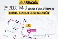 Nuevos sentidos de circulaci&oacute;n y modificaci&oacute;n en el recorrido de transporte urbano en B&deg; Belgrano