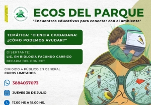 Nueva charla del ciclo &ldquo;Ecos del Parque&rdquo;