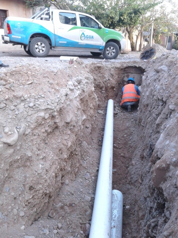 AGUA POTABLE FINALIZO NUEVA RED DE CLOACAS EN B&ordm; CHIJRA