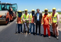 Sadir recorrió los avances de las obras en la Ruta Nacional 34