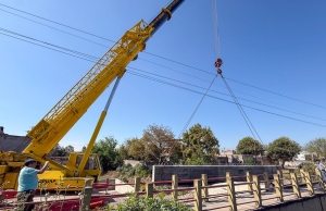 Avances en la construcción del nuevo puente sobre avenida Snopek