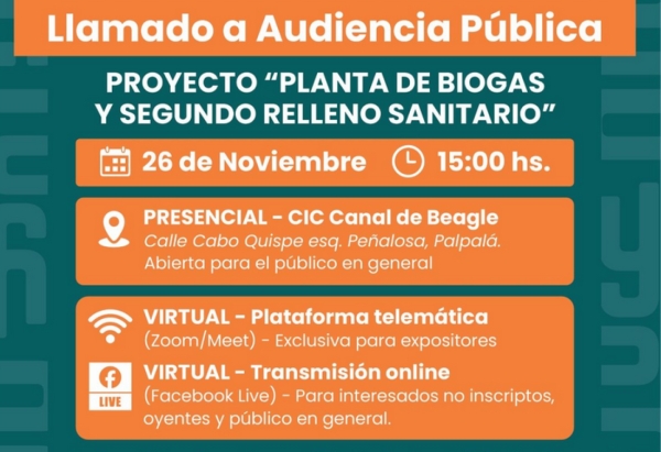 Audiencia P&uacute;blica por Planta de Biog&aacute;
