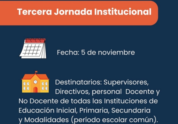 El 5 de noviembre tercera Jornada Institucional