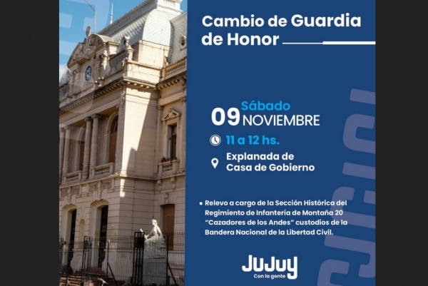 Cambio de guardia de honor de la Bandera Nacional de la Libertad Civil