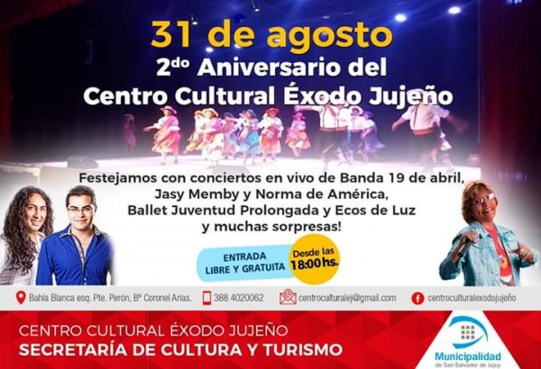 EL CENTRO CULTURAL &Eacute;XODO JUJE&Ntilde;O CELEBRA SU 2&deg; ANIVERSARIO