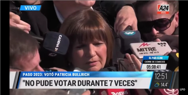 Patricia tuvo que votar siete veces por las fallas: "La votaci&oacute;n en la Ciudad es un desastre"