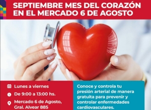 Mes del Coraz&oacute;n:Controles de presi&oacute;n arterial en el Mercado 6 de Agosto