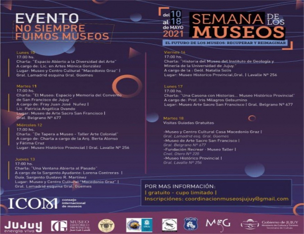 Se viene la "Semana de los Museos"
