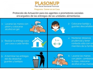 Desde ma&ntilde;ana entregan Unidades alimentarias PLASONUP