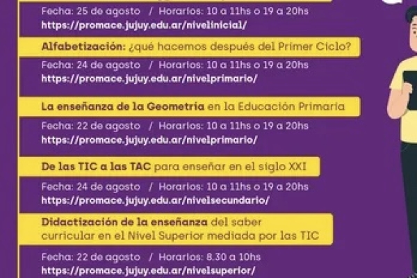 Convocan a docentes a participar de las tutor&iacute;as en l&iacute;nea del programa de Formaci&oacute;n del PROMACE