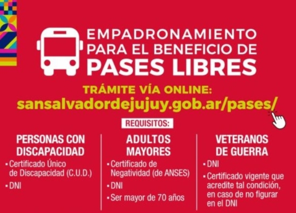Inicia el reempadronamiento de los Pases Libres