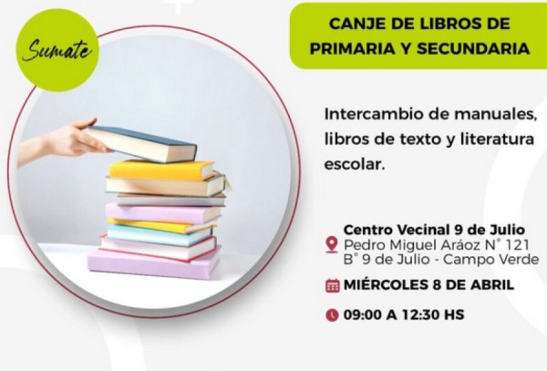 &ldquo;Circul&aacute; tus libros&rdquo;: impulsan jornadas de canje de textos escolares