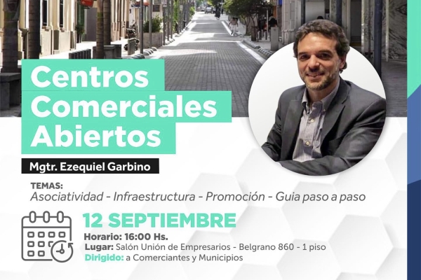 Invitan a una capacitaci&oacute;n gratuita sobre Centros Comerciales Abiertos